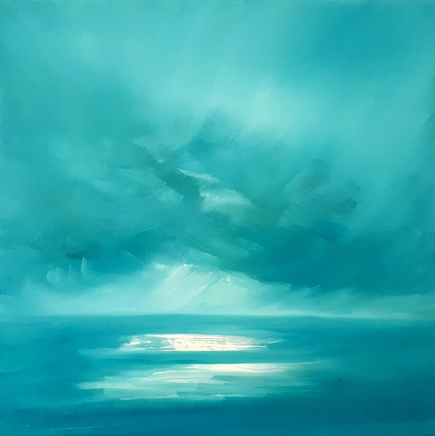 Turquoise Skies  by Helen Robinson, Oil on canvas board