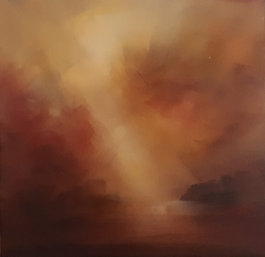 Gold Lights by Helen Robinson, Oil on canvas board