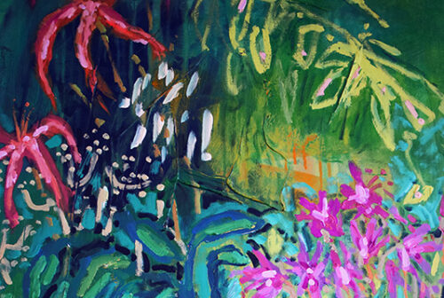 Alice Gavin Atashkar 'Celebration' Acrylic on canvas