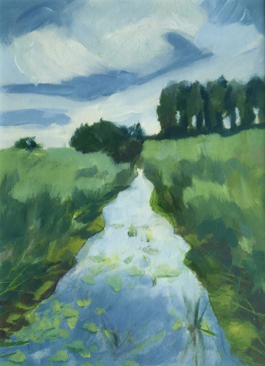 Edge of Minsmere by Margaret Crutchley, Acrylic on paper