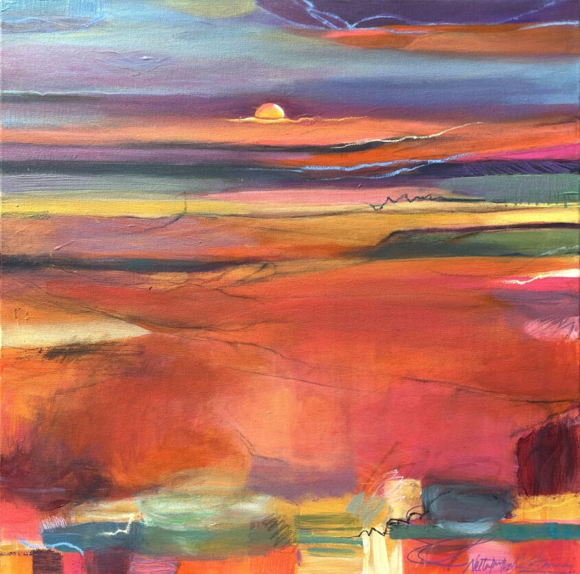 Golden Hour by Neeta Popat Kataria, Acrylic on canvas