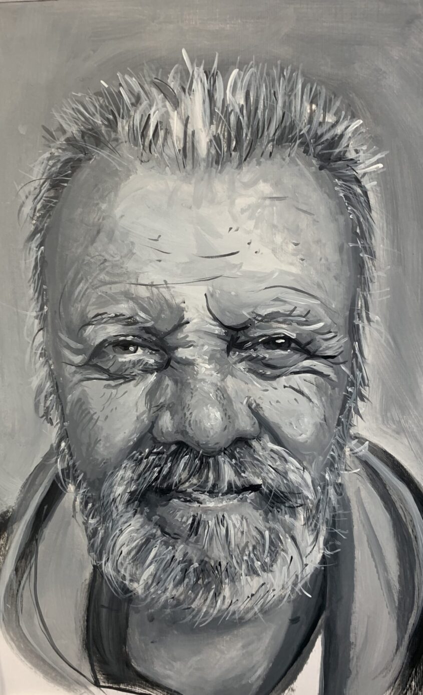 George by Jacqui Grant, Oil on board