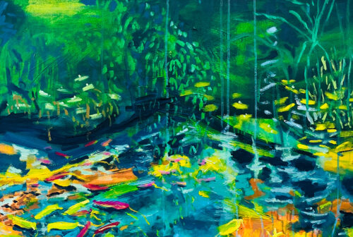 Alice Gavin Atashkar 'Reflections, Late Summer' Acrylic on canvas