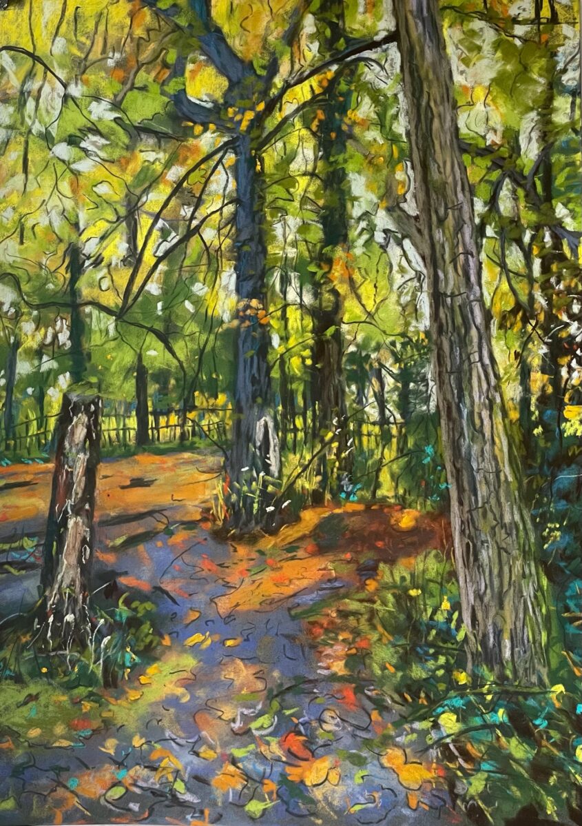 Autumn V by Dawn Limbert, Pastel on paper