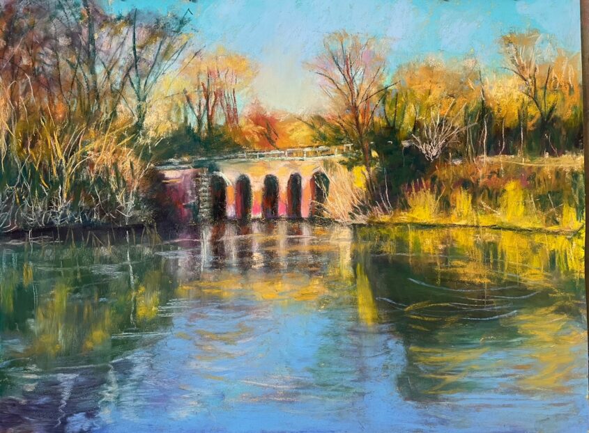 Winter Reflections  by Dawn Limbert, Pastel on paper