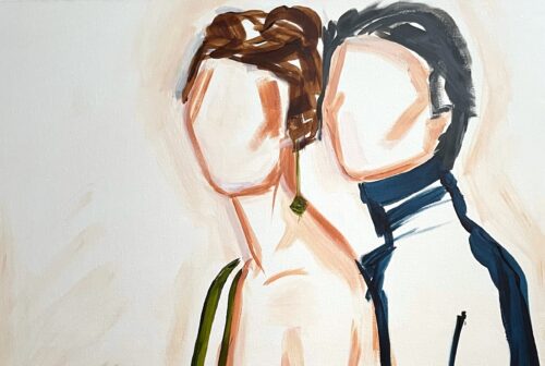 Elise Mendelle 'Better Together' Acrylic on canvas