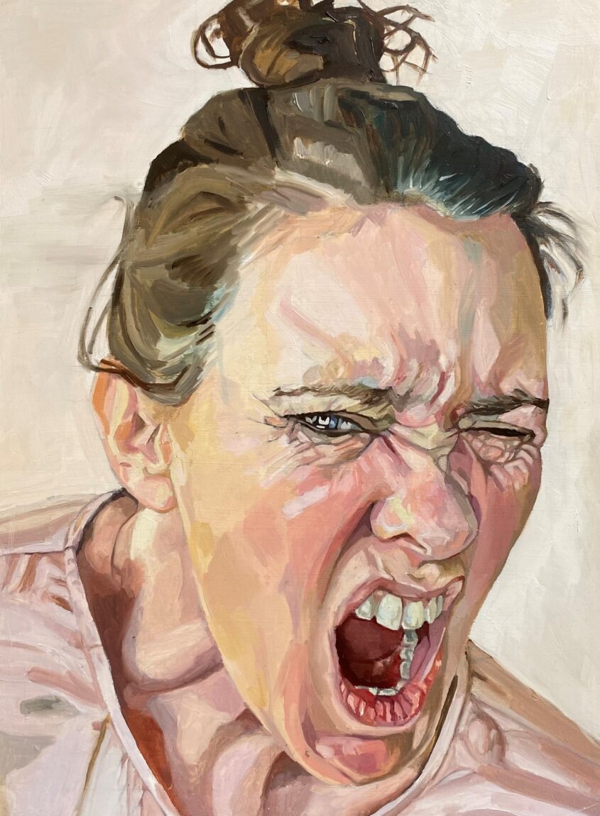 Menopause - Rage by Sara Gregory, Oil on board