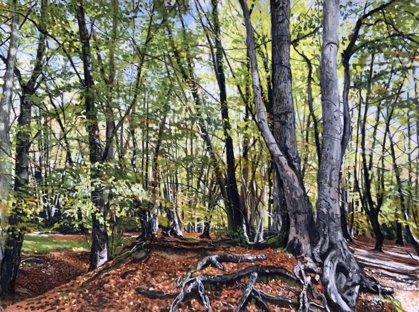 Epping Forest Light by Caroline Matthews, Soft Pastel on Pastelmat