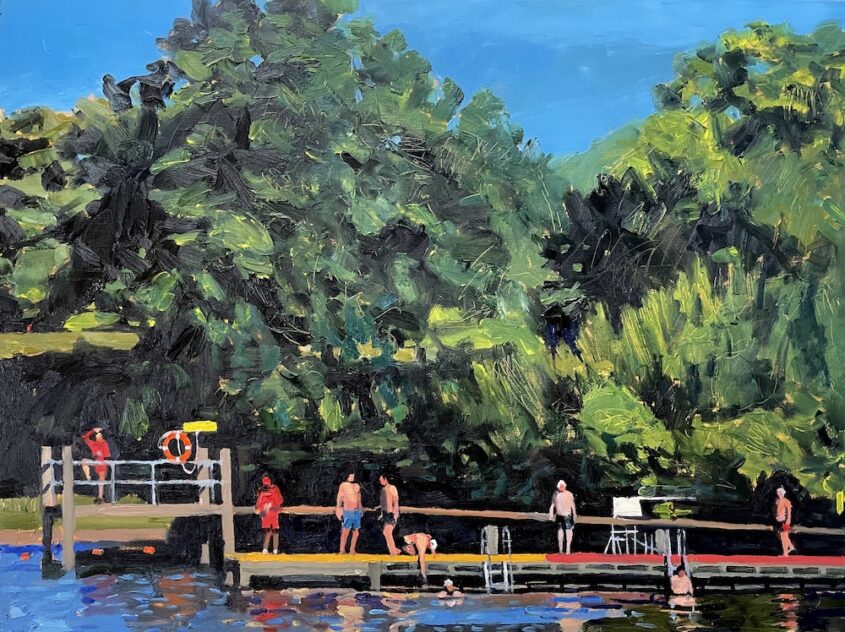 Men’s Pond, Summer by Simon Gazzard, Oil on canvas