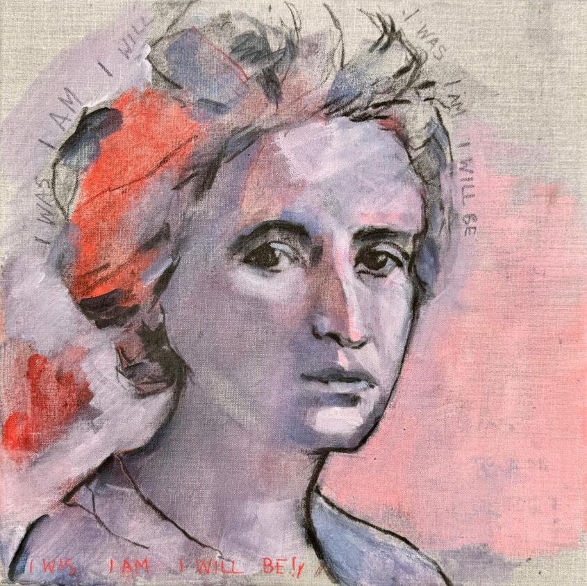 Rosa Luxemburg by Victoria Perloff, Acrylic and charcoal