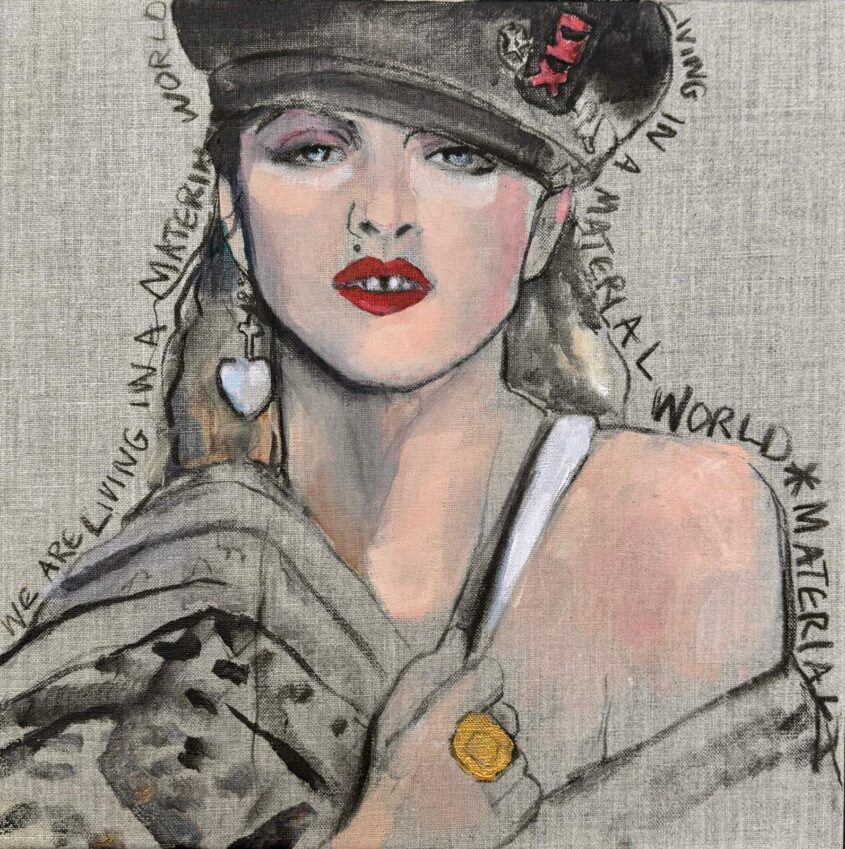 Madonna by Victoria Perloff, Acrylic and charcoal