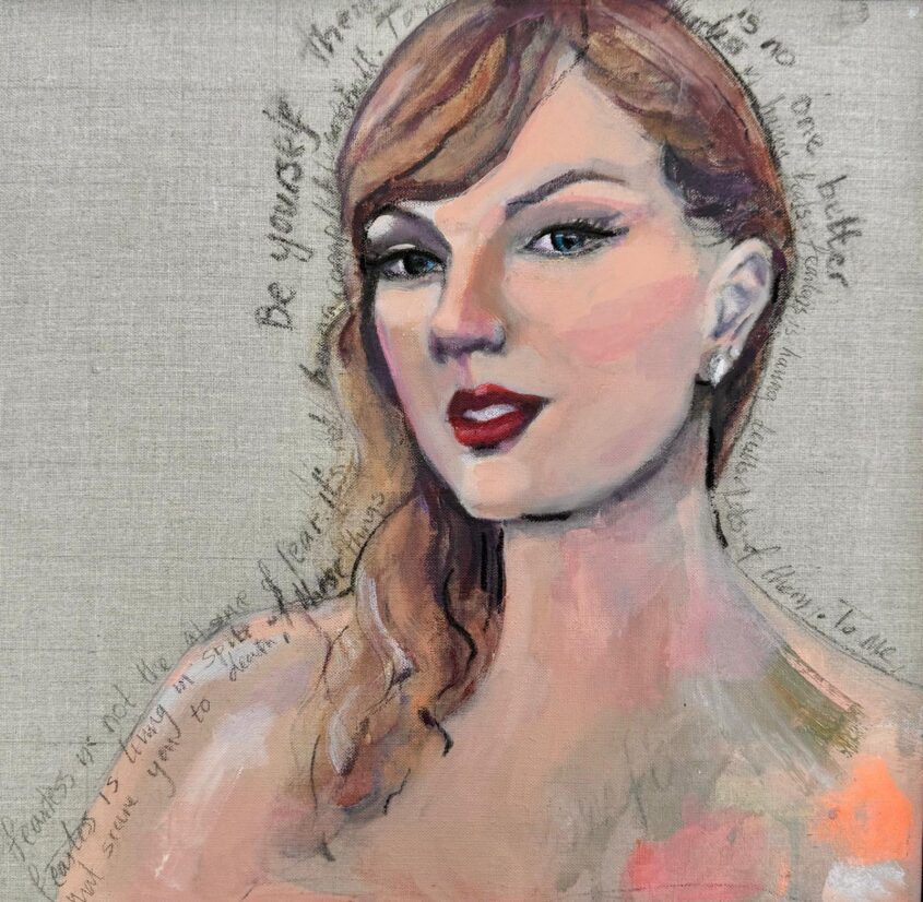 Taylor Swift by Victoria Perloff,  Acrylic and charcoal